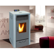 Indoor Using Pellet Stove with Remote Control and Double Black Glass Door